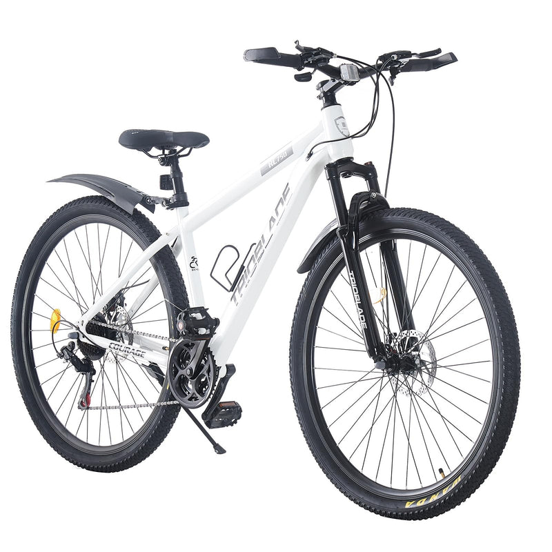 BSTSEL 24/26/27.5/29 Inch Mountain Bike Aluminum Frame with Front Suspension Fork Mountain Bicycle 21 Speeds with Dual Disc-Brake Suitable for Over 18 Years