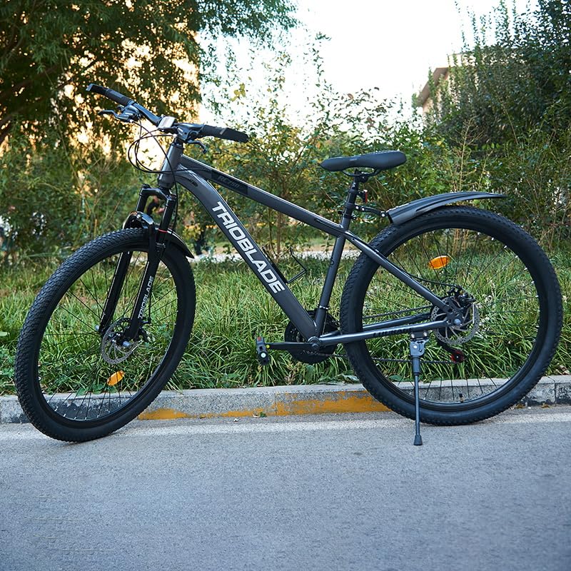 TRIOBLADE 24/26/27.5/29 Inch Mountain Bike 21 Speeds Bike 17.5 Inch Lightweight Aluminium Frame Bicycle for Adult Men Women, Lockout Suspension Fork, Dual Disc Brake