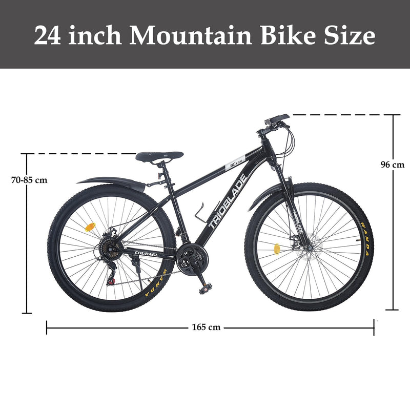 BSTSEL 24/26/27.5/29 Inch Mountain Bike Aluminum Frame with Front Suspension Fork Mountain Bicycle 21 Speeds with Dual Disc-Brake Suitable for Over 18 Years