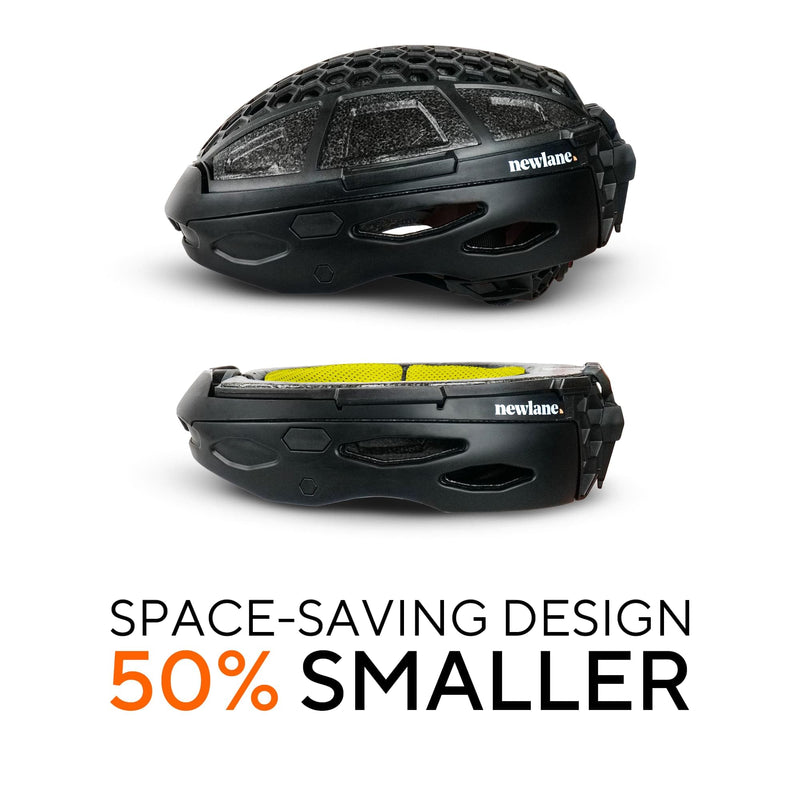 Newlane Foldable Bike Helmet. Compact, Safety-Certified, UK Made Bicycle Helmet for Adults. Ideal for Commuters, Cyclists, and Electric Scooter Riders. Unisex Design for Men and Women.