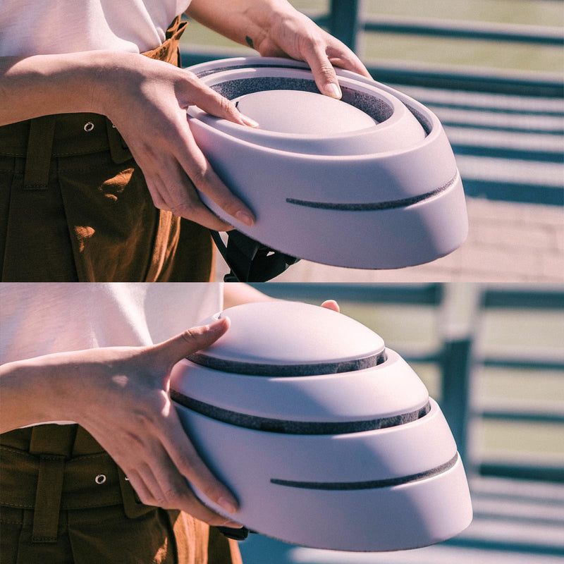 CLOSCA. Foldable helmet. The bike helmet for women and men. Certificate for bicycle, scooter, electric bicycle, inline skates and skateboards.