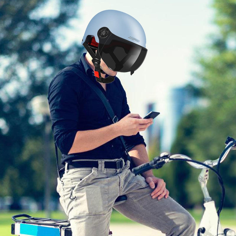 Scooter Helmet For Men And Women | Adults Helmet With Visor | Bikes Cycling Half Helmet | Lightweight Electric Bikes Helmets With Goggle | Retro Open Face Helmet For Scooter