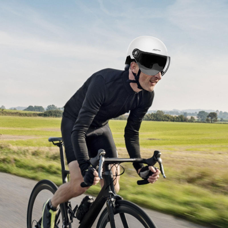 Half Helmet, Lightweight Cycle Helmet With Goggle Sun Visor, Adults Bik E Helmet, Bicyc Le Helmets For Men Women,Highly Protective Half Helmet, Allround Cycling Helmets For Road Ebikes Scooter