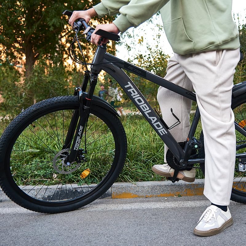 TRIOBLADE 24/26/27.5/29 Inch Mountain Bike 21 Speeds Bike 17.5 Inch Lightweight Aluminium Frame Bicycle for Adult Men Women, Lockout Suspension Fork, Dual Disc Brake