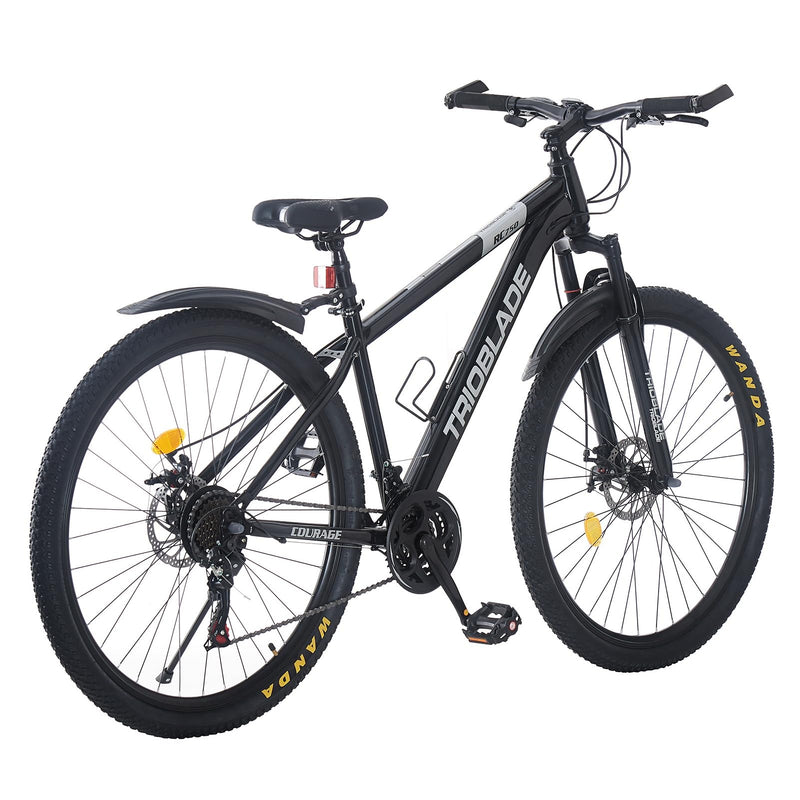 BSTSEL 24/26/27.5/29 Inch Mountain Bike Aluminum Frame with Front Suspension Fork Mountain Bicycle 21 Speeds with Dual Disc-Brake Suitable for Over 18 Years