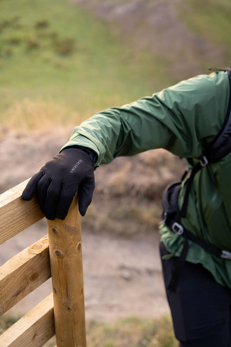 SEALSKINZ | Harling | Unisex Waterproof All Weather Gloves | For Cycling, Outdoor Work | Touch Screen Compatiable | Suede & Merino Wool