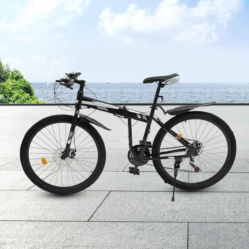 GDSKR 26 Inch Mountain Bike, Adult Mountain Bike MTB, 21 Speed Dual-Disc Brake MTB, Folding Bicycle, for Muddy Roads, Grasslands, Mountain Roads und Sandy Areas Outdoor Riding
