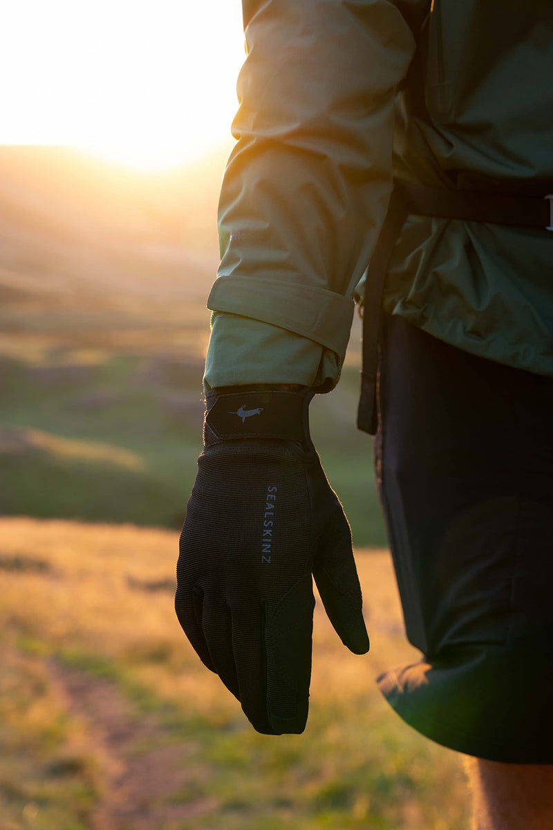 SEALSKINZ | Harling | Unisex Waterproof All Weather Gloves | For Cycling, Outdoor Work | Touch Screen Compatiable | Suede & Merino Wool