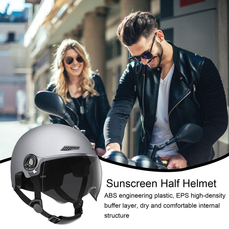 Half Helmet, Lightweight Cycle Helmet With Goggle Sun Visor, Adults Bik E Helmet, Bicyc Le Helmets For Men Women,Highly Protective Half Helmet, Allround Cycling Helmets For Road Ebikes Scooter