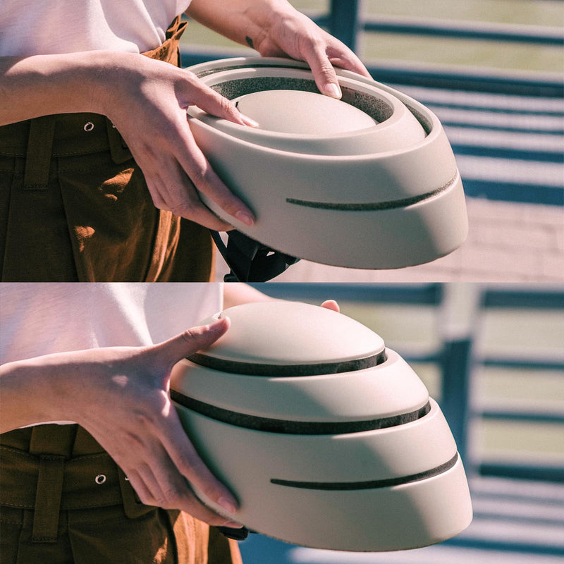 CLOSCA. Foldable helmet. The bike helmet for women and men. Certificate for bicycle, scooter, electric bicycle, inline skates and skateboards.