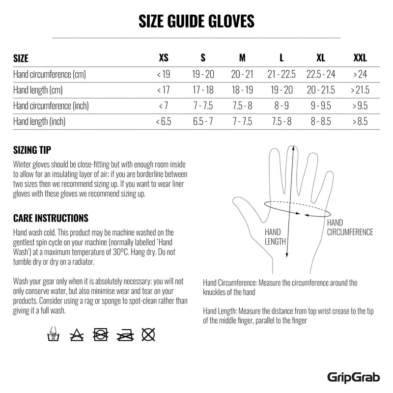 GripGrab RIDE Waterproof Winter Cycling Gloves Windproof Thermal Padded Fleece Lined Cold Weather Warm Bicycle Glove
