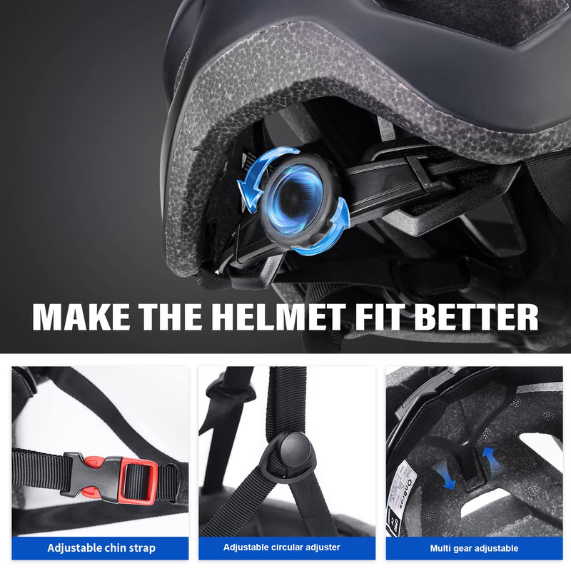 Bike Helmets, OnBros Cycle Helmet Men and Women, Scooter Skateboard MTB BMX Bike Helmet Lightweight, Mountain Bike Helmet with Visor, Bicycle Helmet
