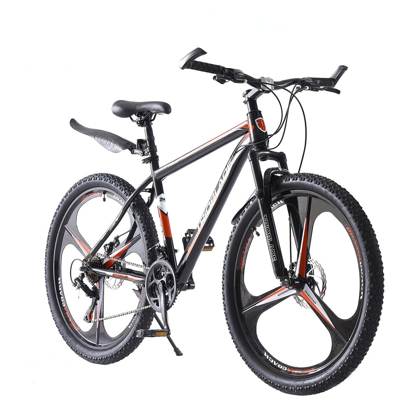 LSBIKE Mountain Bike 24in 26in 27.5In 3/10 Spoke Wheels Bicycle 21 Speed Drivetrain Bike Mountain bicycle for Adult Men Dual Suspension Hardtail Bike Women Sport Cycling