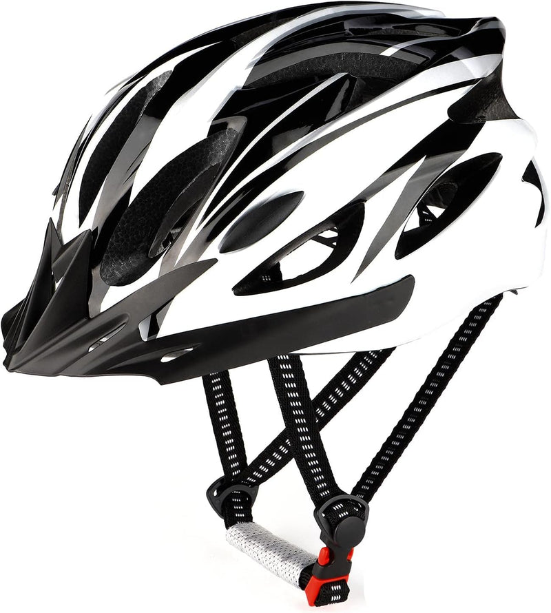 RaMokey Cycle Helmet, Lightweight Bicycle Helmet, Adjustable Mountain & Road Bike Helmets for Adults, 18 Vents with Adjustable Strap & Detachable Visor for Mens Womens(Head Sizes 58-62cm)