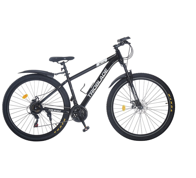 TRIOBLADE 24/26/27.5/29 Inch Mountain Bike 21 Speeds Bike 17.5 Inch Lightweight Aluminium Frame Bicycle for Adult Men Women, Lockout Suspension Fork, Dual Disc Brake