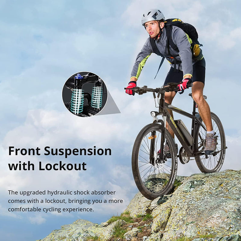 Eleglide Electric Bike for Adults, Mopride 1 Plus 27.5"/29'' E Mountain Bike, Electric Bicycle with 12.5Ah Removable Battery, Commute E-bikeMax Range 100KM, LCD Display, Dual Disc Brake, 21 Speed