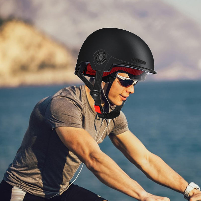 Scooter Helmet For Men And Women | Adults Helmet With Visor | Bikes Cycling Half Helmet | Lightweight Electric Bikes Helmets With Goggle | Retro Open Face Helmet For Scooter