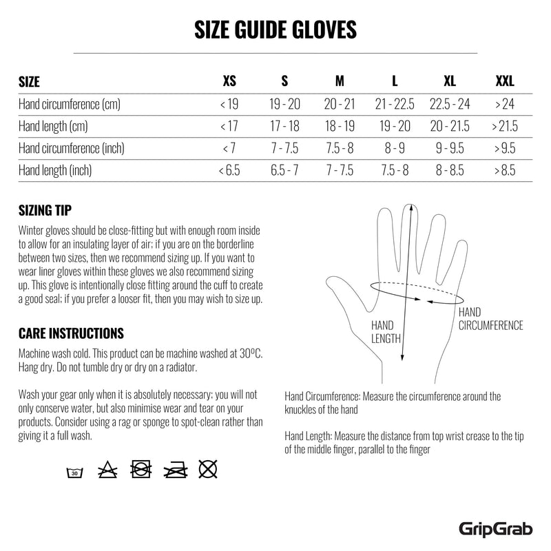GripGrab Hurricane 2 Windproof Spring-Autumn Cycling Gloves Long Padded Thermal Road MTB Gravel Bike Bicycle Glove