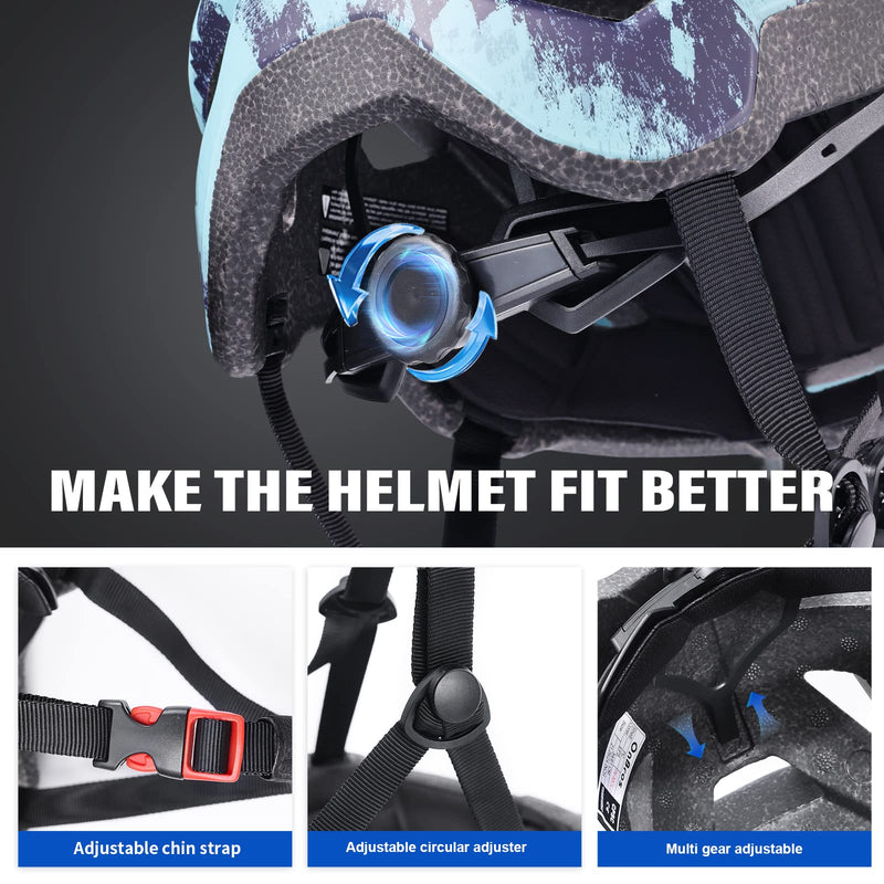 Bike Helmets, OnBros Cycle Helmet Men and Women, Scooter Skateboard MTB BMX Bike Helmet Lightweight, Mountain Bike Helmet with Visor, Bicycle Helmet