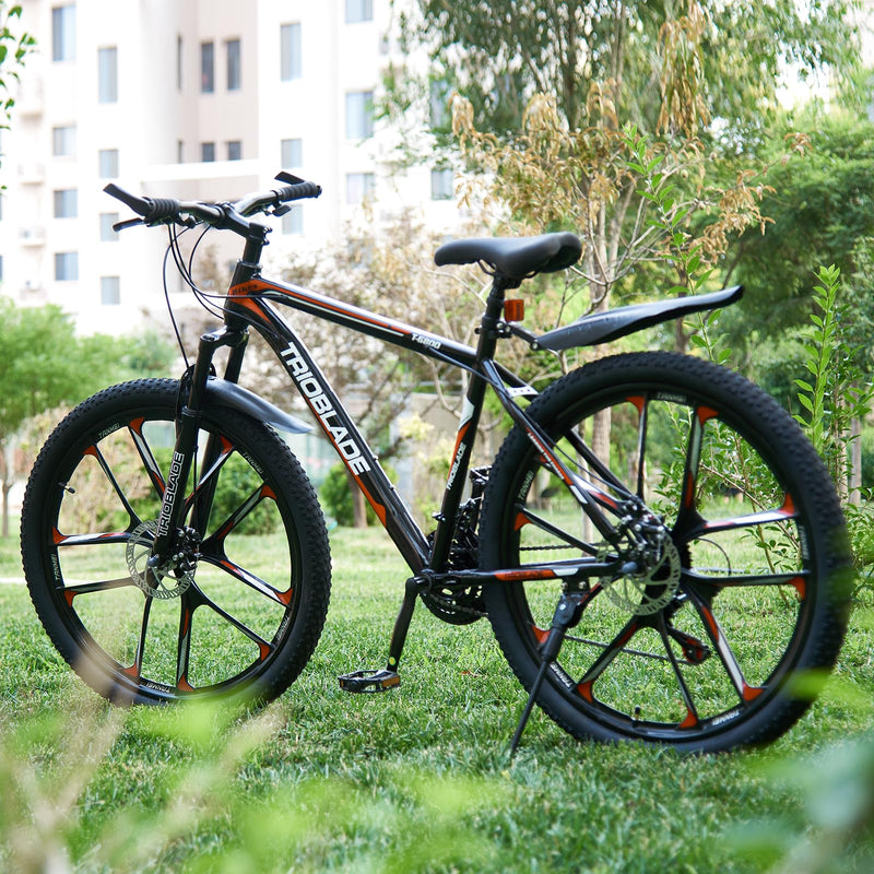 LSBIKE Mountain Bike 24in 26in 27.5In 3/10 Spoke Wheels Bicycle 21 Speed Drivetrain Bike Mountain bicycle for Adult Men Dual Suspension Hardtail Bike Women Sport Cycling