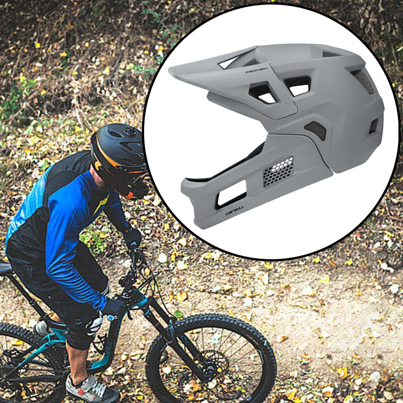 Baoblaze Mountain Bike Helmet Bicycle Helmet for Adults Lightweight with Detachable Chin Pad Gear Breathable Full Face Cycling Helmet