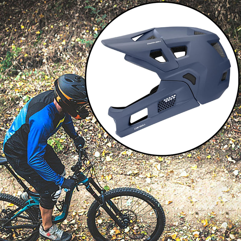 Baoblaze Mountain Bike Helmet Bicycle Helmet for Adults Lightweight with Detachable Chin Pad Gear Breathable Full Face Cycling Helmet