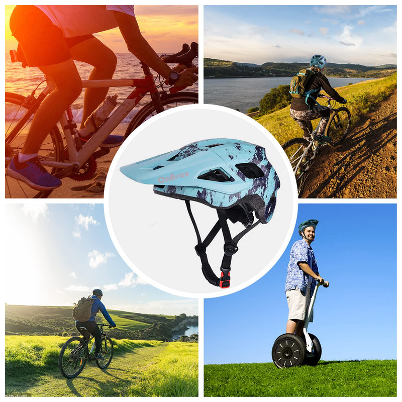 Bike Helmets, OnBros Cycle Helmet Men and Women, Scooter Skateboard MTB BMX Bike Helmet Lightweight, Mountain Bike Helmet with Visor, Bicycle Helmet