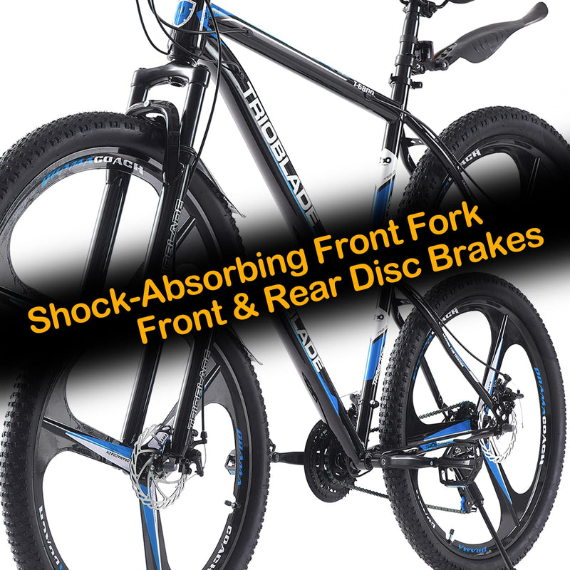 LSBIKE Mountain Bike 24in 26in 27.5In 3/10 Spoke Wheels Bicycle 21 Speed Drivetrain Bike Mountain bicycle for Adult Men Dual Suspension Hardtail Bike Women Sport Cycling