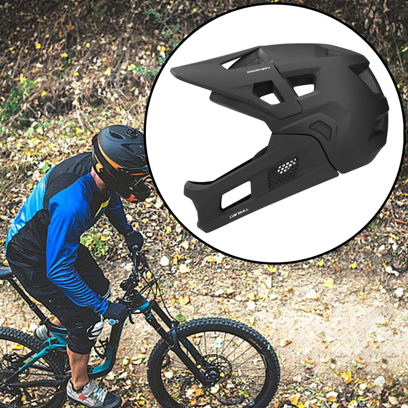 Baoblaze Mountain Bike Helmet Bicycle Helmet for Adults Lightweight with Detachable Chin Pad Gear Breathable Full Face Cycling Helmet
