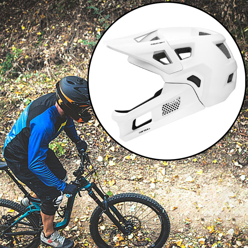 Baoblaze Mountain Bike Helmet Bicycle Helmet for Adults Lightweight with Detachable Chin Pad Gear Breathable Full Face Cycling Helmet