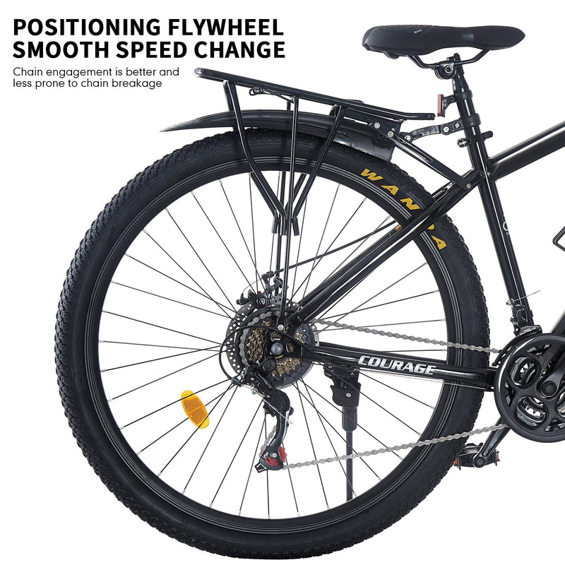 TRIOBLADE 24/26/27.5/29 Inch Mountain Bike 21 Speeds Bike 17.5 Inch Lightweight Aluminium Frame Bicycle for Adult Men Women, Lockout Suspension Fork, Dual Disc Brake